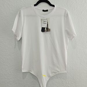Naked Wardrobe White T-shirt‎ Bodysuit